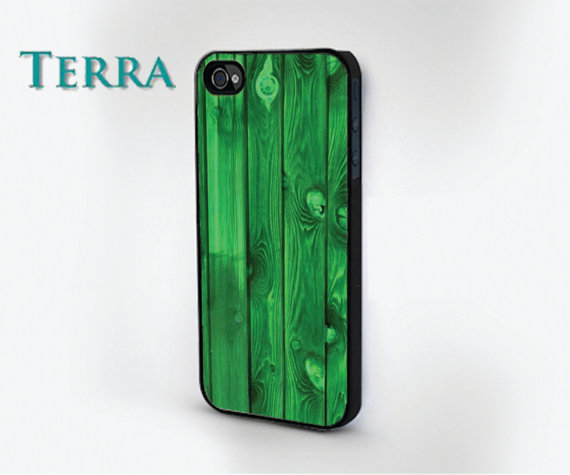 Green Wood Grain Print - Iphone 5 Cases Cool Iphone Cases- Cool Iphone Cases