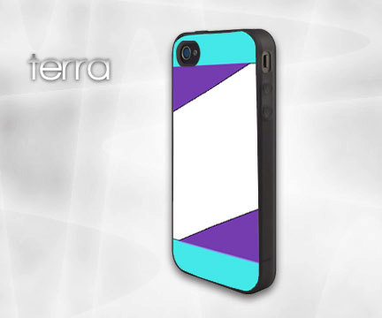 Iphone 5 Case Iphone 5 Cover Geometric Mint & Purple Designcool Iphone Cases- Cool Iphone Cases
